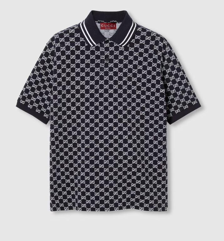 Polo en jacquard de piqué coton GUCCI