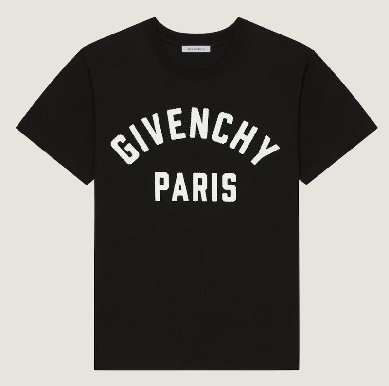 T-shirt en coton brodé Givenchy Paris